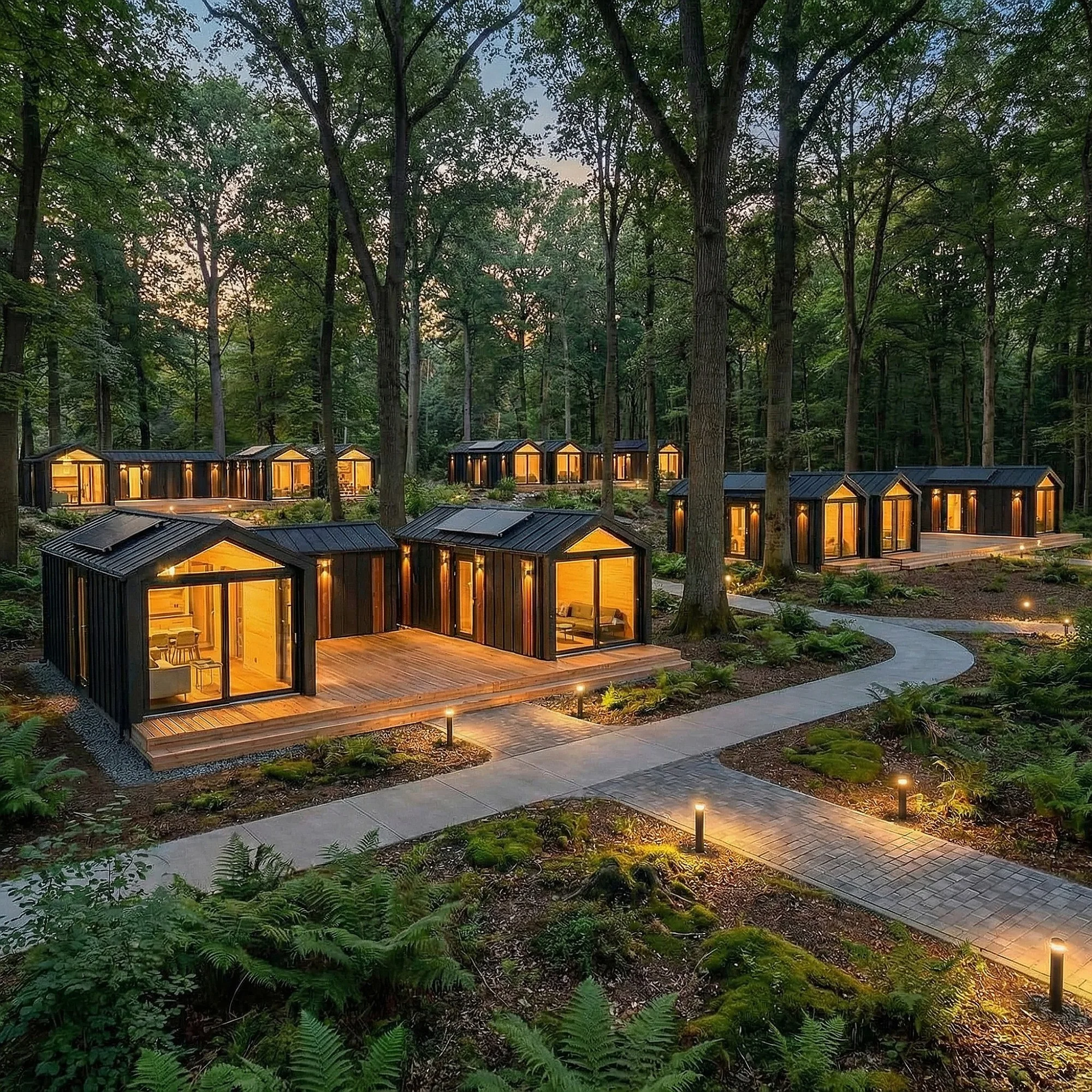 Campingplatz Erweiterung mit modularen Ferienhäusern